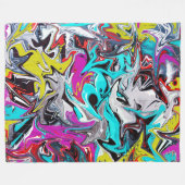 グラフィティ フリースブランケット (正面(横))