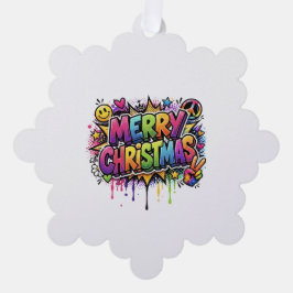 グラフィティ メリークリスマス ペーパーオーナメント ホリデー オーナメントカード
