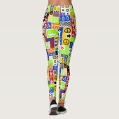 グラフィティ、ヨガ、フィットネス レギンス (裏面)