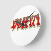 グラフィティ ラウンド壁時計 (傾斜)