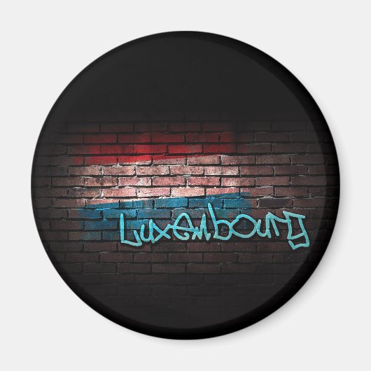 グラフィティ;ルクセンブルク国旗 マグネット (正面)
