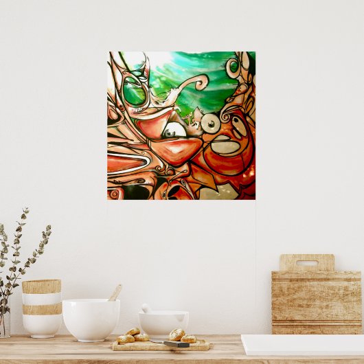 グラフィティ – 下に何がある ポスター (キッチン)