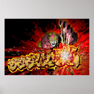 グラフィティ、漫画、スーパーヒーロー ポスター