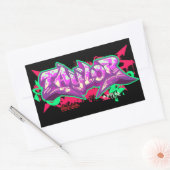 グラフィティ – 長方形ステッカーのテイラーという名前 長方形シール (封筒)