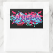 グラフィティ – 長方形ステッカーのAlyssaという名前 長方形シール (バッグ)