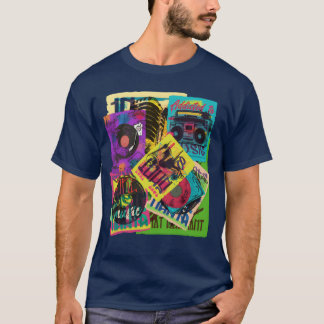 グラフィティ 1980年代 ビンテージ ビニール ミュージック 90年代 80年代 パーティー アー Tシャツ