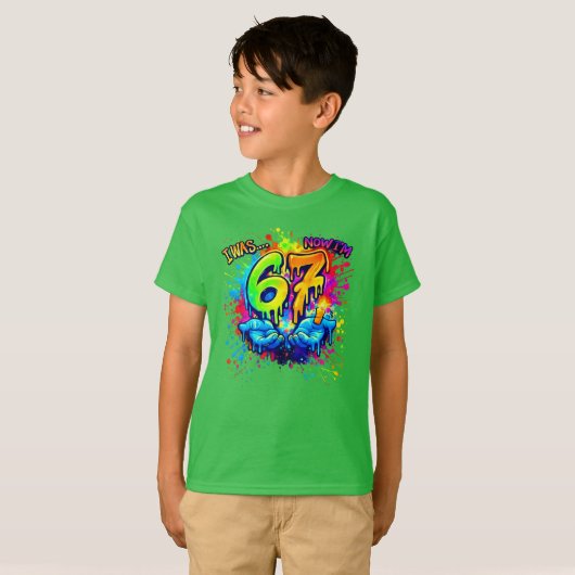 グラフィティ 67歳の誕生日パーティーTシャツ,67歳 Tシャツ (正面フル)
