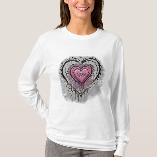 グラフィティLOVE長袖 Tシャツ (正面)