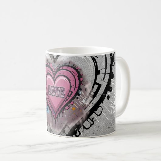 グラフィティLOVE コーヒーマグカップ (正面右)