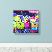 グラフィティYes キャンバスプリント (インサイチュ (ウッドフロア))