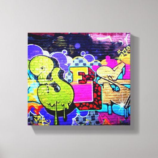 グラフィティYes キャンバスプリント (正面)