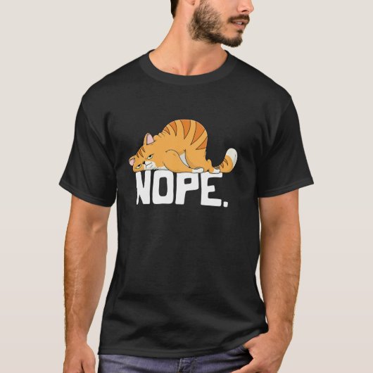 グラフェイノ Funny Nope ネコ 服 ギフト ユニセックス Tシャツ (正面)