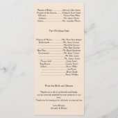 グラフェビンリース結婚式 プログラム (裏面)