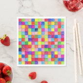 グラフカラフル紙の正方形で色付け スタンダードランチョンナプキン (インサイチュ)