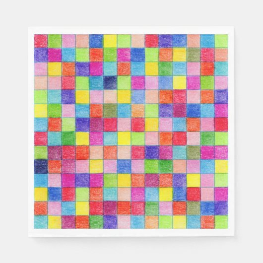 グラフカラフル紙の正方形で色付け スタンダードランチョンナプキン (正面)