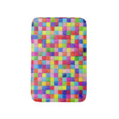 グラフカラフル紙の正方形で色付け バスマット (正面縦)