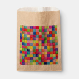 グラフカラフル紙正方形の幾何学的パターン フェイバーバッグ