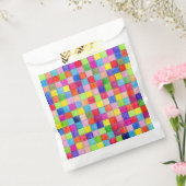 グラフカラフル紙正方形の幾何学的パターン フェイバーバッグ (封をした状態)