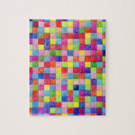 グラフカラフル紙正方形パターンで色付け ジグソーパズル