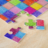 グラフカラフル紙正方形パターンで色付け ジグソーパズル (側面)