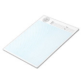 グラフグリッド5マス – 花崗岩の色とサイズ ノートパッド (アングル)