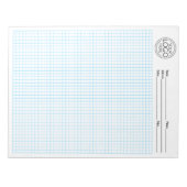 グラフグリッド5マス – 花崗岩の色とサイズ ノートパッド (正面)