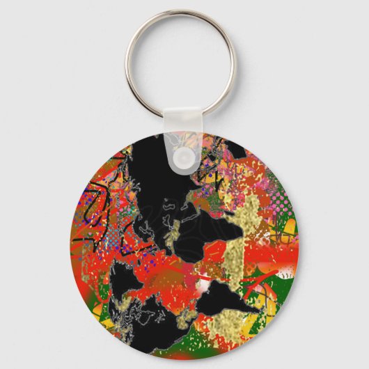 グラフティド世界地図 キーホルダー (正面)