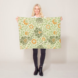 グラフトンパターン（William Morris著） フリースブランケット