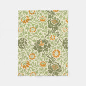 グラフトンパターン(William Morris著) フリースブランケット (正面)