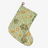 グラフトンパターン（William Morris著） ラージクリスマスストッキング (正面 (吊り時))