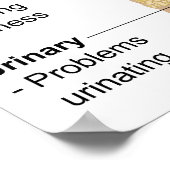 グラフ共通シンボルや象徴+症状線維筋痛ポスター ポスター (角)