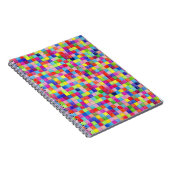 グラフ数々の紙正方形パターンで色が付いた ノートブック (右側)