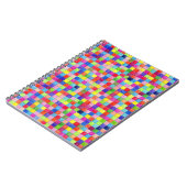 グラフ数々の紙正方形パターンで色が付いた ノートブック (左側)