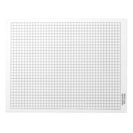 グラフ紙パッパーソナライズされたド ノートパッド (正面)