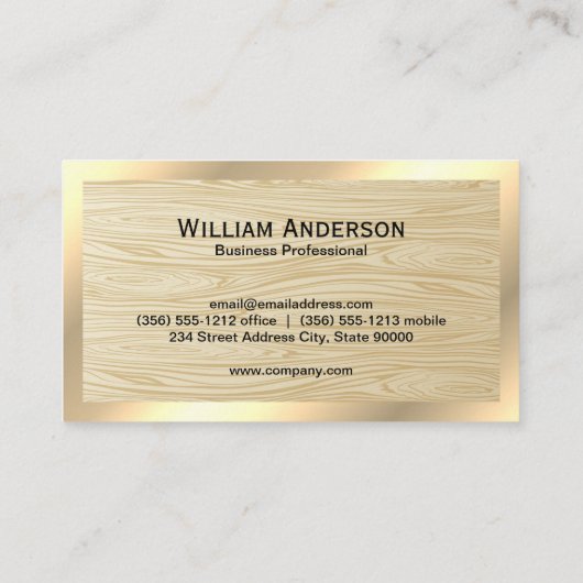 グラフ紙 |木目 名刺 (裏面)