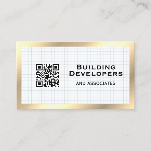 グラフ紙 |木目 名刺 (正面)