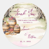 グラフ素朴ィネインスパイアワイナリーヴィネヤードズ結婚ズ ラウンドシール (正面)