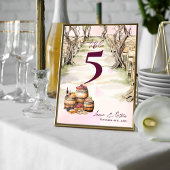 グラフ素朴ェビンワイナリー結婚のテーブル番号 サンキューカード