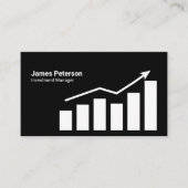 グラフ |増加 |黒 名刺 (正面)