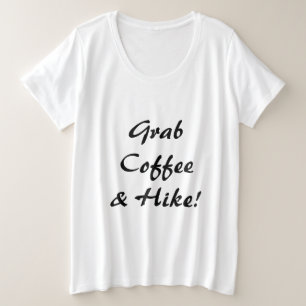 グラブコーヒー&アハイキング プラスサイズTシャツ