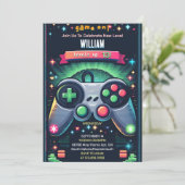 グラブ男の子クールのゲームのレベル上げ13誕生日 招待状 (スタンド正面)