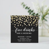 グラマおもしろいラス金ゴールド&ブラックグリッター写真 セーブザデート (スタンド正面)