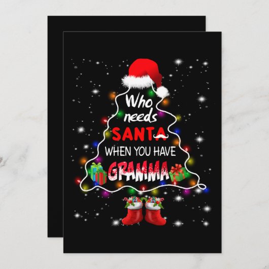 グラマを持っている時にサンタが必要な人 セーブザデート (正面/裏面)