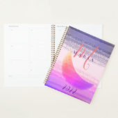 グラマウスタイリッシュスグラデーションムーン抽象芸術モノグラム プランナー手帳 (ディスプレー)