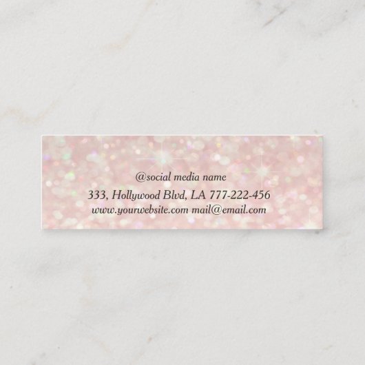 グラマエレガントラスなキラキラの睫毛と眉 スキニー名刺 (裏面)