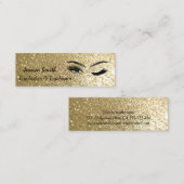 グラマエレガントラスなキラキラの睫毛と眉 スキニー名刺 (正面/裏面)