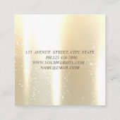 グラマエレガントラスなシニー、フェイク金ゴールド、キラキラした唇 スクエア名刺 (裏面)