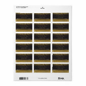 グラマエレガントラススタイリッシュブラック・シャイニー・セクイン ラベル (フルシート)