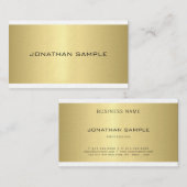 グラマエレガントラスデザインモダン金ゴールドラグジュアリートレンディー 名刺 (正面/裏面)