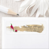 グラマエレガントラスハイヒール、金ゴールドブラシストローク ラベル (インサイチュ)